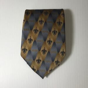 NFL Eagles Wings New Orleans Saints Striped Silk Wide Necktie